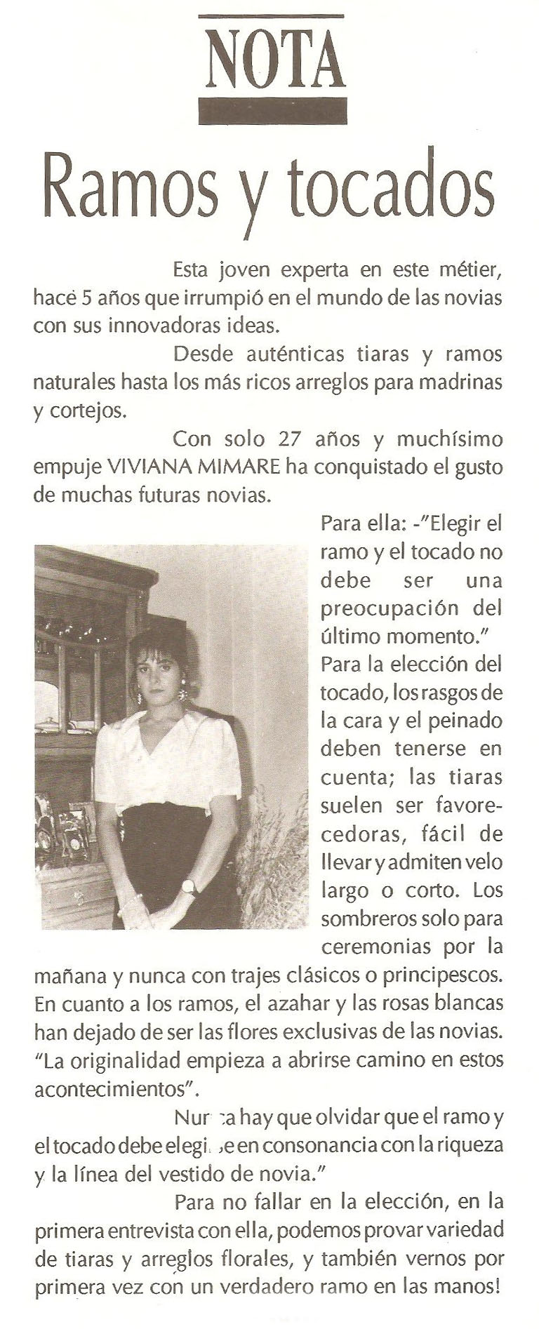 Nota en la Revista Nubilis